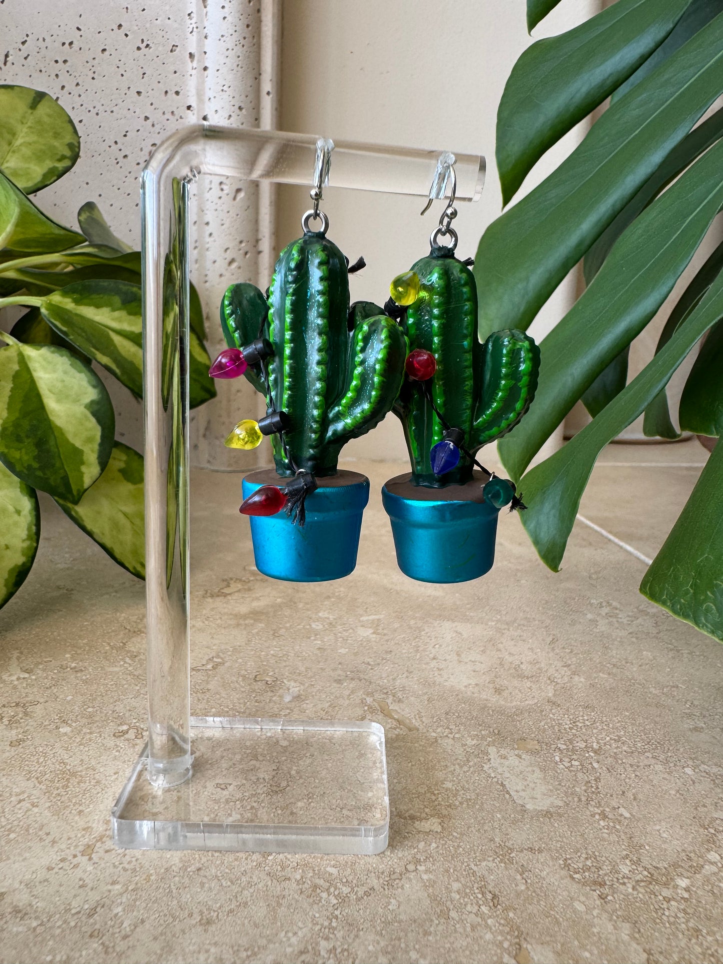 blue pot cactus