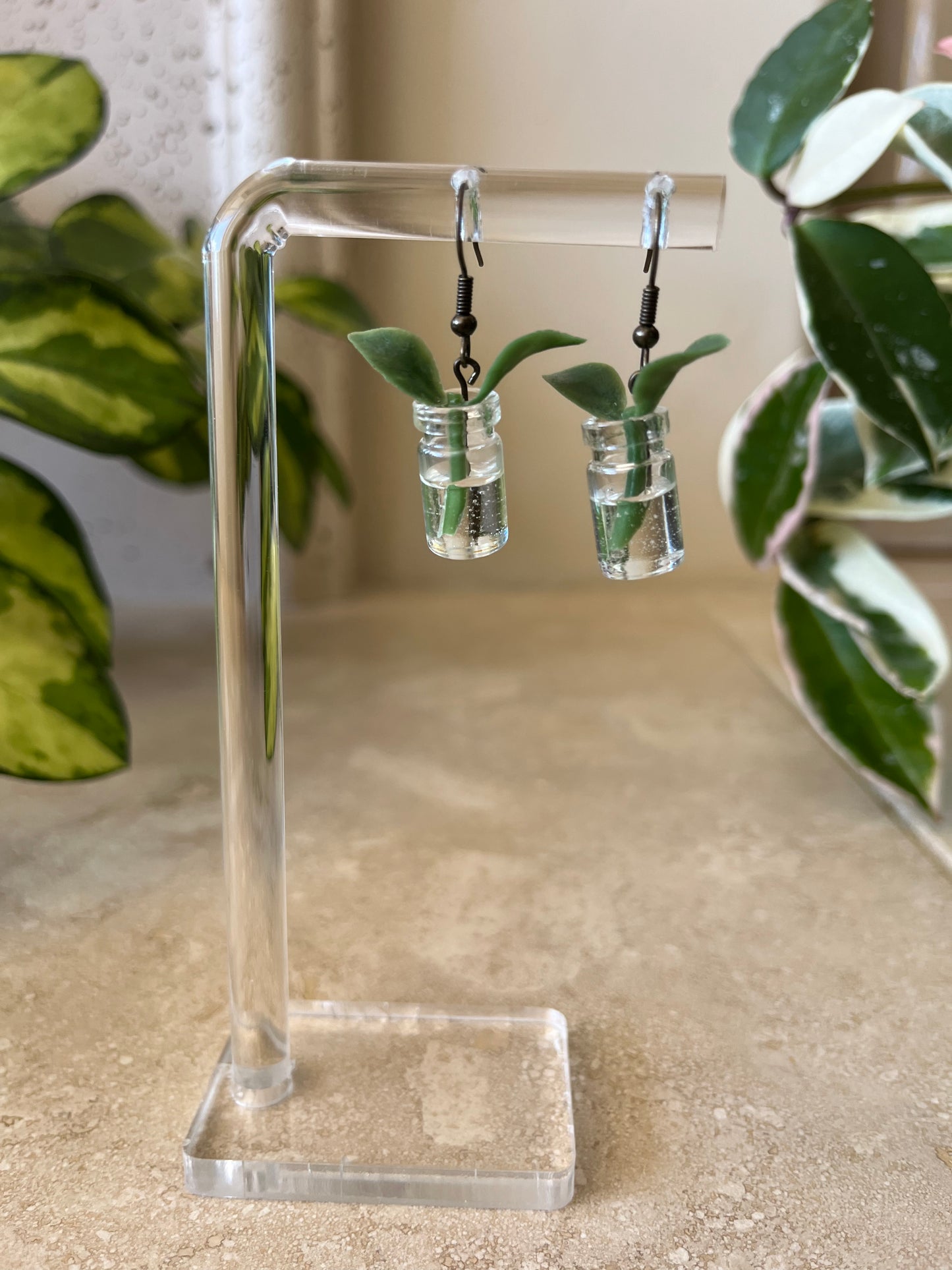 propagation earring - bronze metal