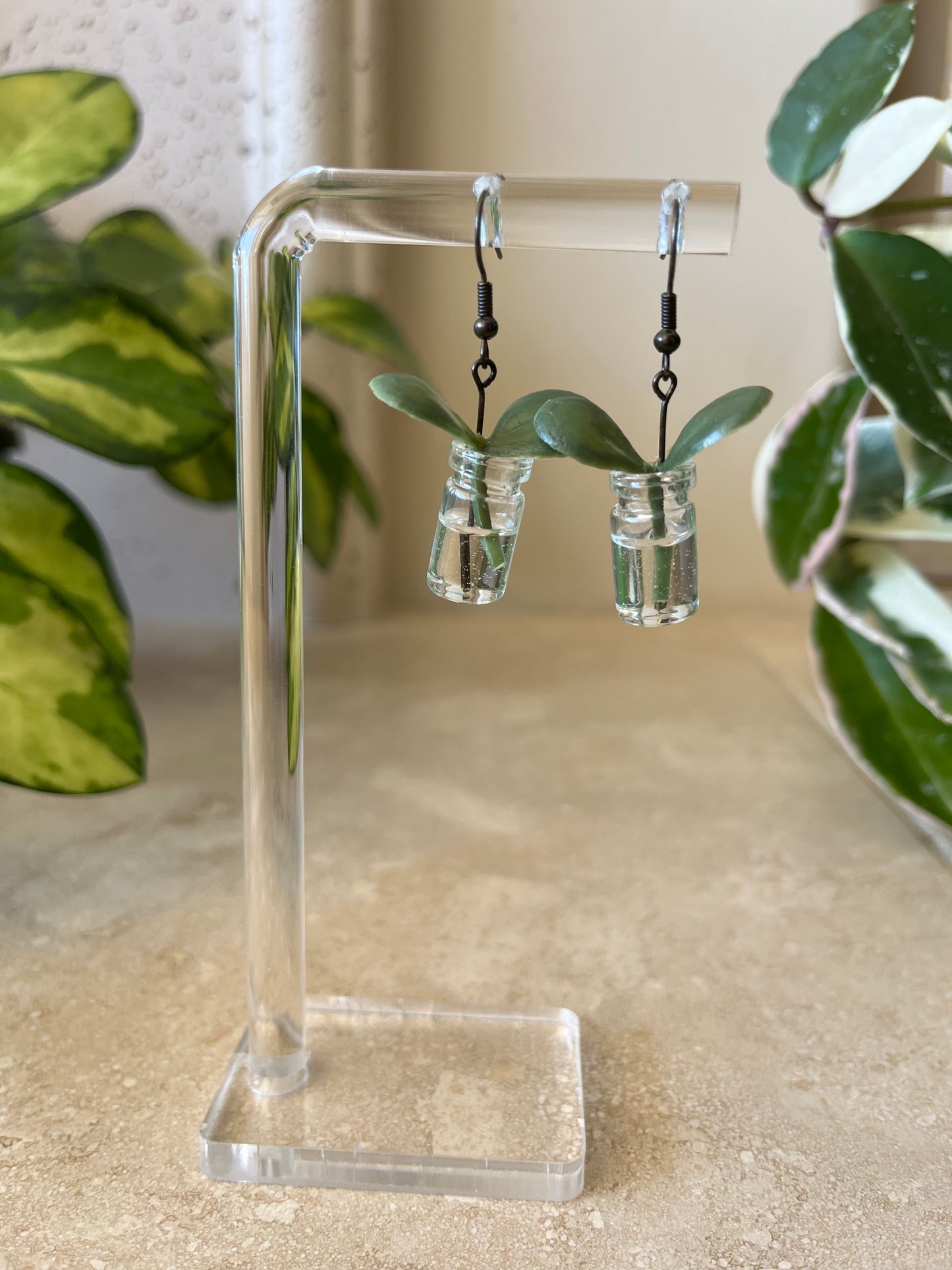 propagation earring - bronze metal