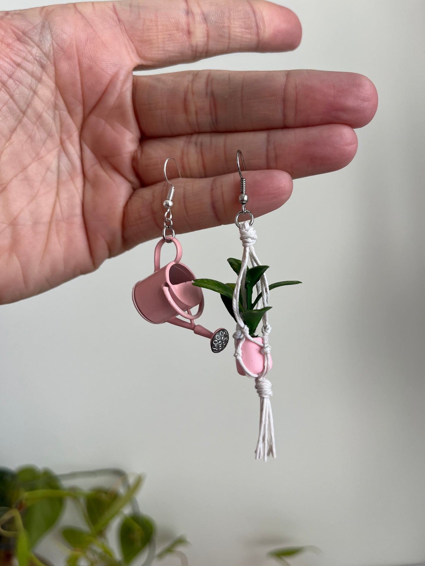 pink set - silver metal