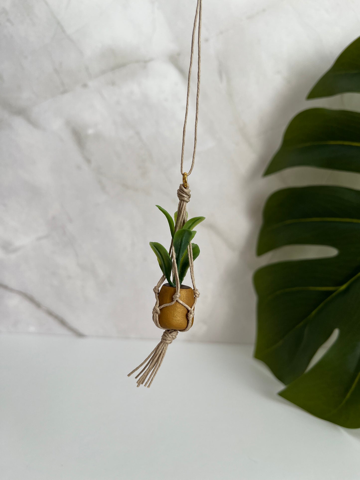 tan string - gold pot