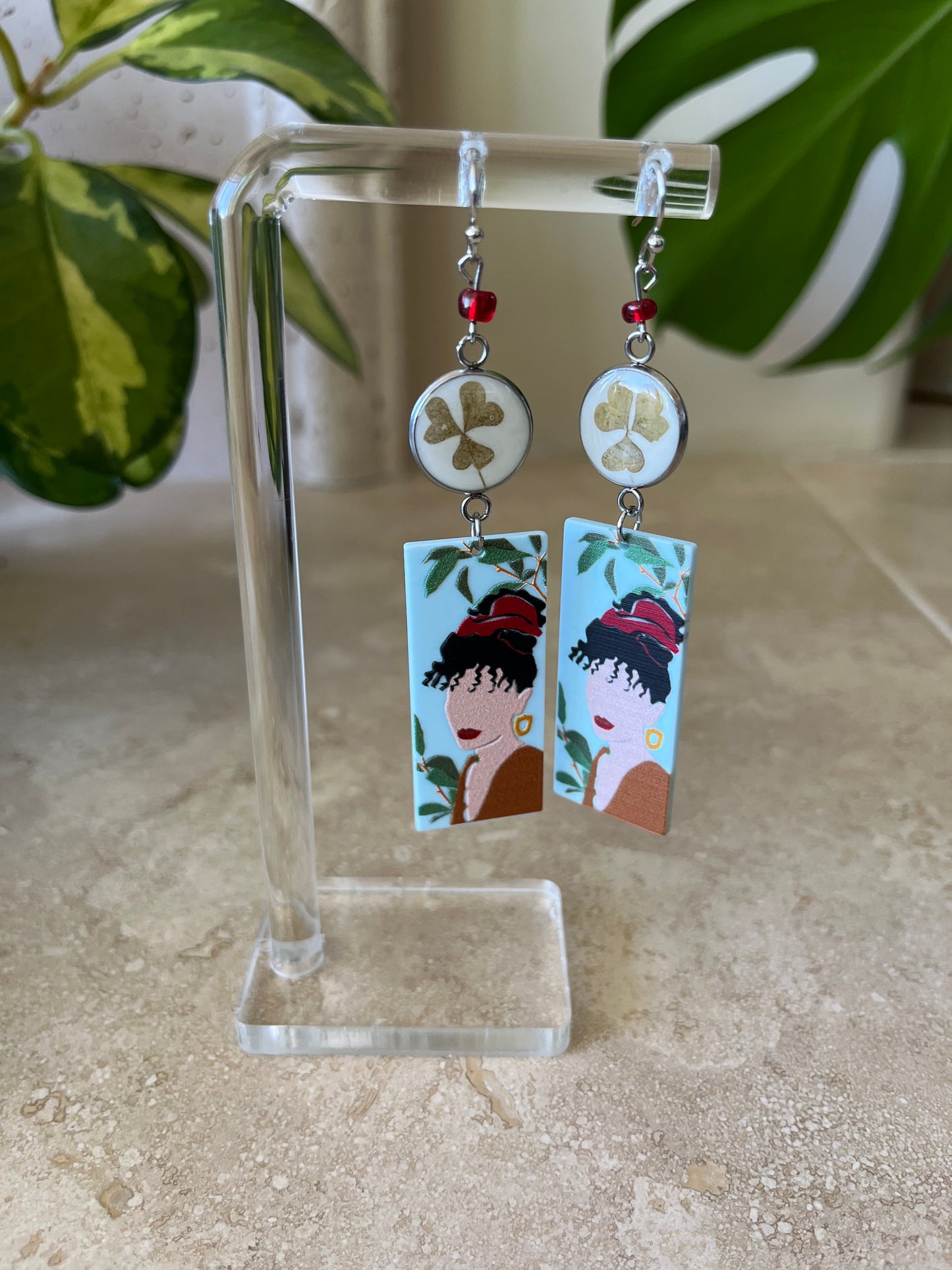 woman with curly bangs