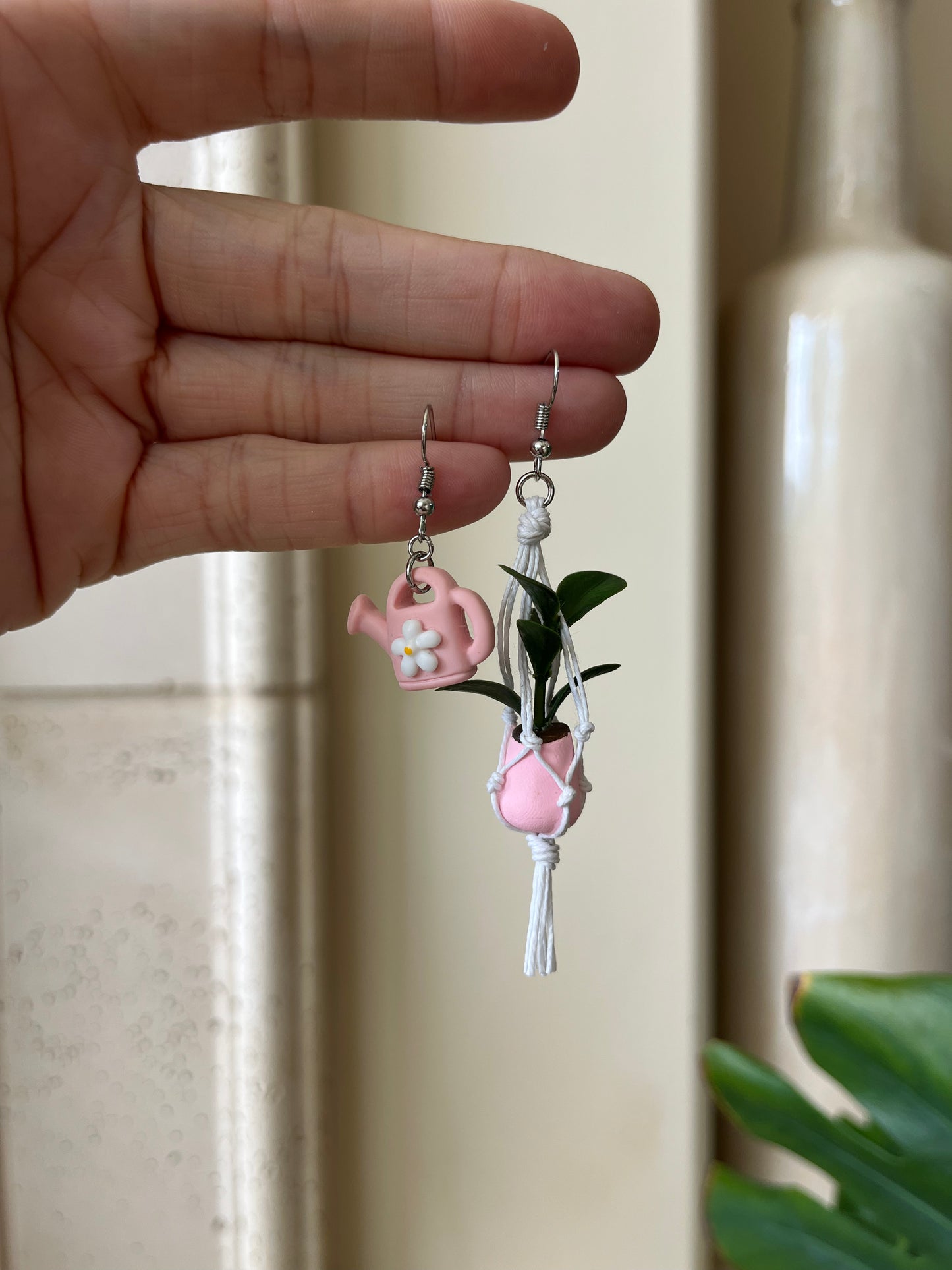 pink set - silver metal