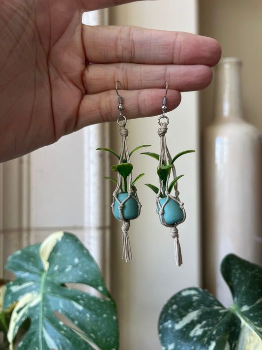 tan string - mint pot