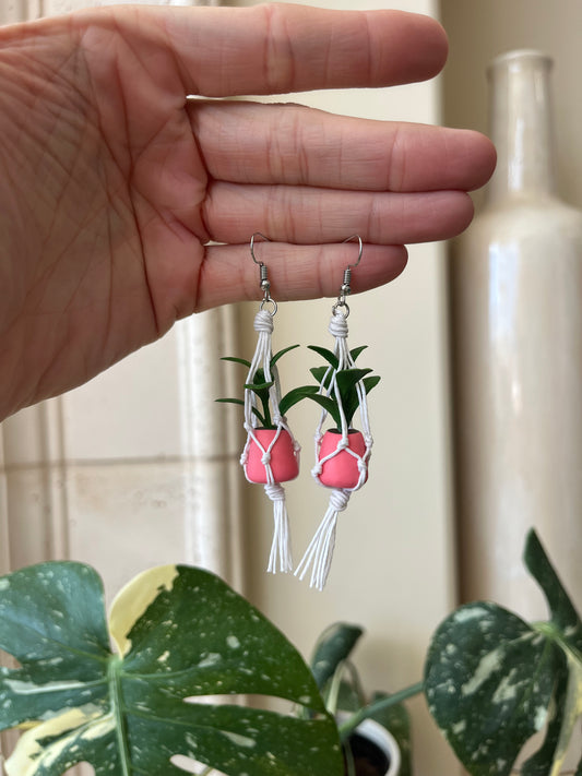 white string - coral pot