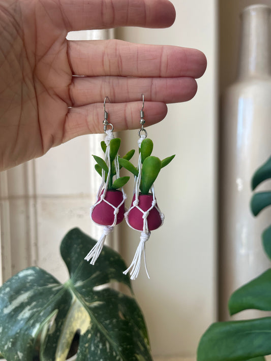 white string - pink pot