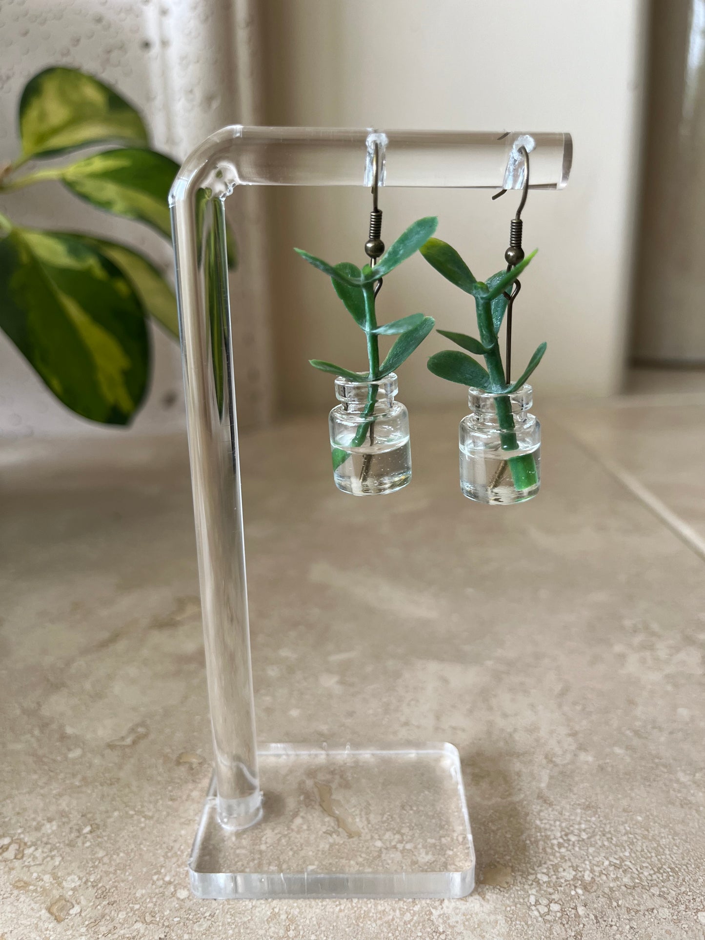 propagation earring - bronze metal