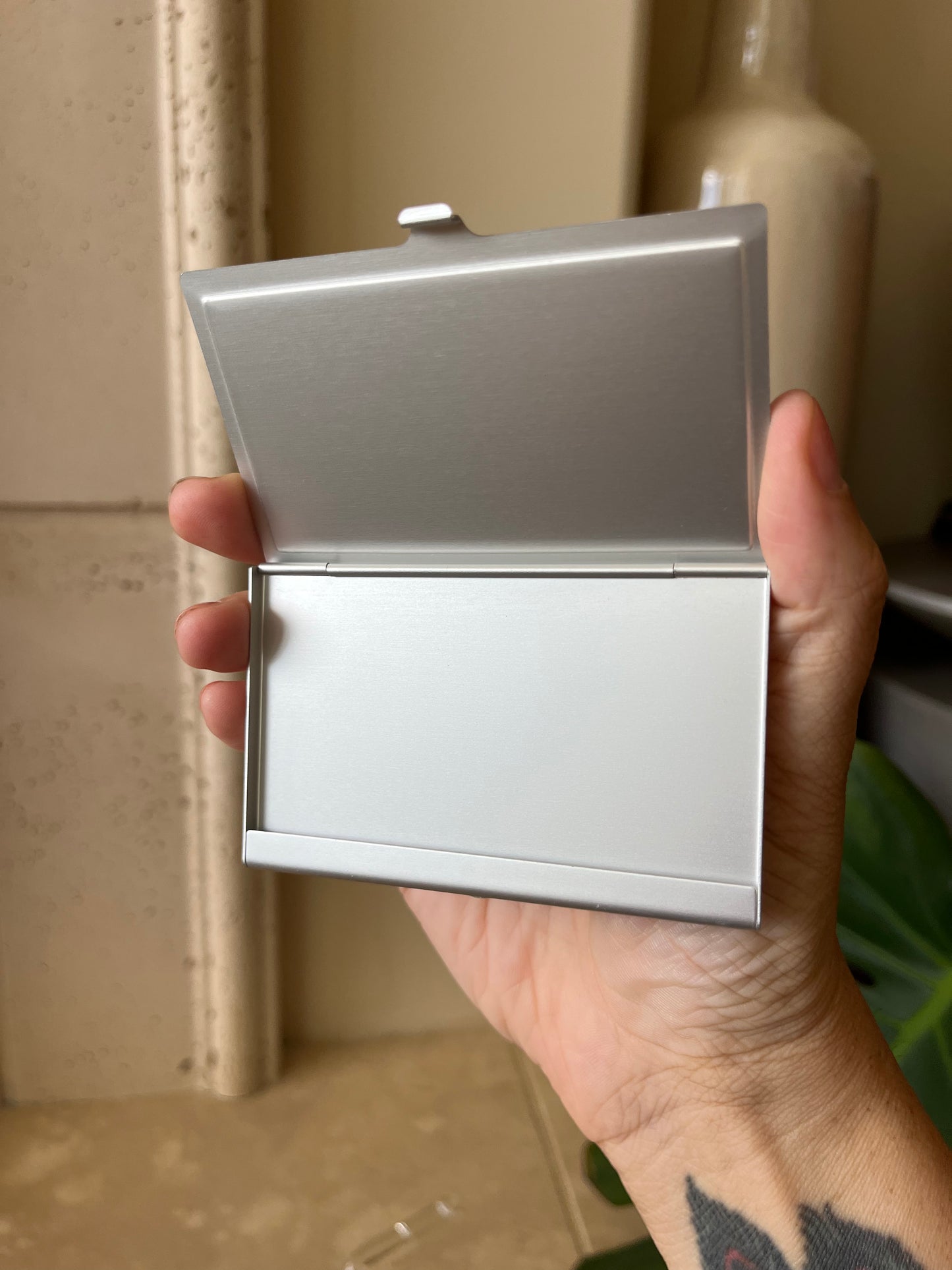 mini garden business card holder
