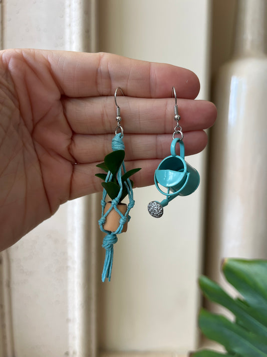 blue set - silver metal