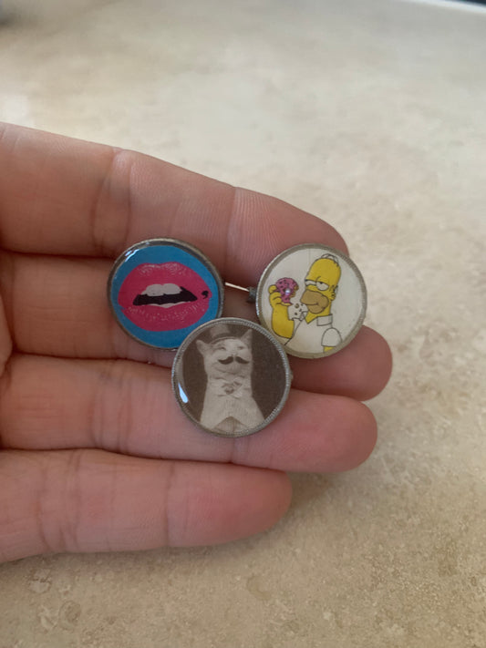 random mini coin pin - 3 pack